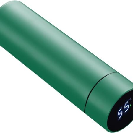 Smart Water Bottle Stainless Steel Vacuum Flask,Travel Mug with Smart LCD Touch Screen, Keep Hot Or Cold, Car Portable Travel Tea Coffee Vacuum Thermo Cup,Insulated Water Bottle (Green)