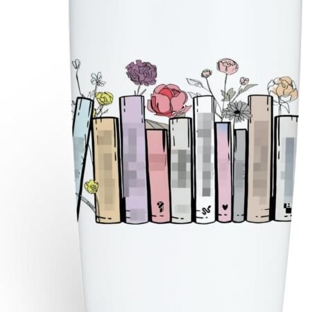 Inspired Tumbler Book Decor Book Lovers Gifts Bookish Coffee Mug Music Lover Gift for Women Bestie Friendship Birthday Christmas 20 oz Stainless Steel Travel Cup Insulated Thermos with Lid for Car