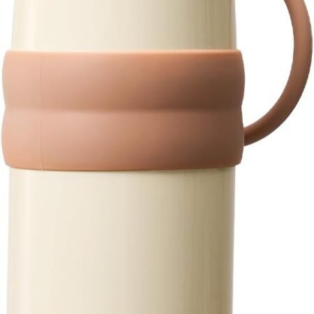 22oz Insulated Water Bottle, Tumblers for Women, Slim Water Bottle, Leak Proof Water Bottles for Coffee, Tea (Beige)