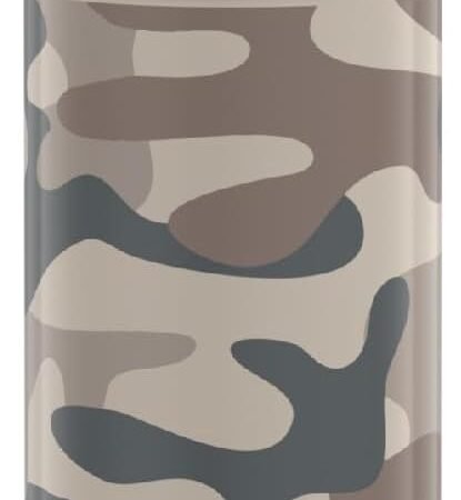 16 Ounce Stainless Steel Vacuum Insulated Bottle with Wide Spout Lid, Camo