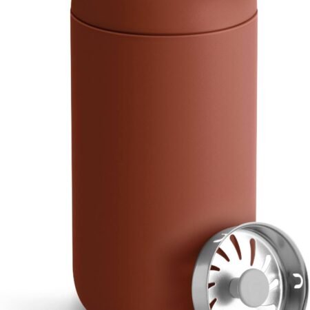 Vacuum Insulated Stainless Steel Travel Coffee Mug - Ceramic Lined Coffee Cup with Splash-Proof Lid