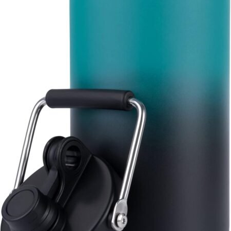 Insulated Gallon Jug with Handle, One Gallon, 128oz Stainless Steel, Large Double Vacuum Water Bottle for Hot & Cold Drinks, Wide Mouth, Sweat Proof, Great for Travel, Camping, Blue Gradient