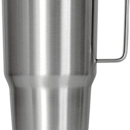 Ounce Double Vacuum Wall Stainless Steel Vacuum Insulated Tumbler with Lid and Handle, Fits in a 4 Inch Wide Car Beverage Holder